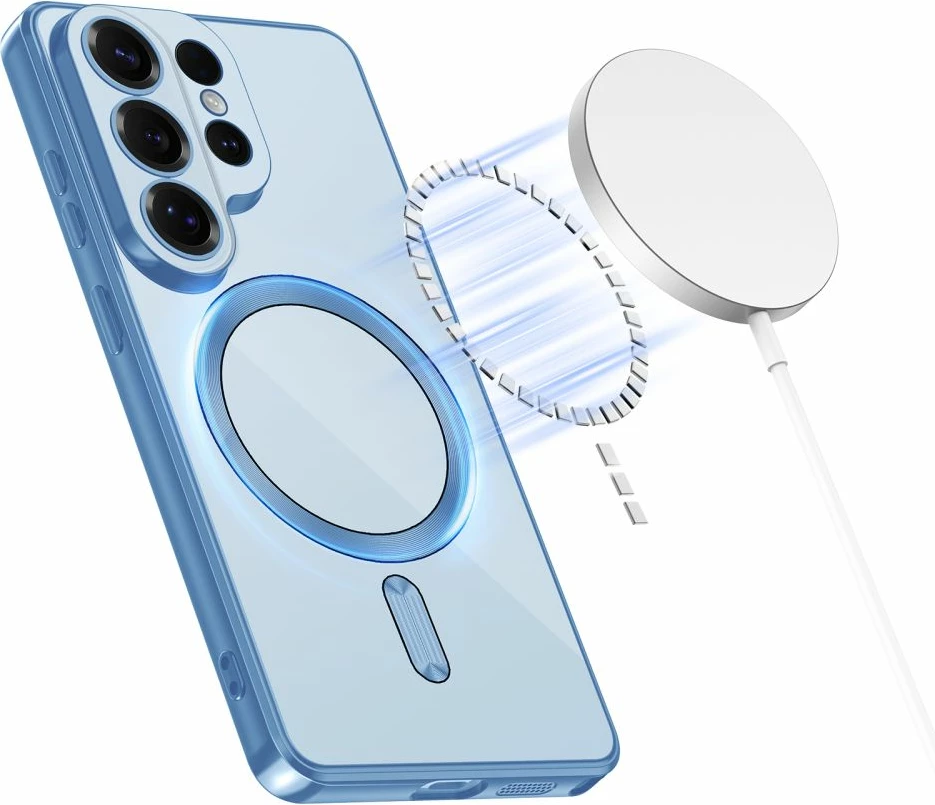 Mbështjellës Tech-Protect MagFlex për Samsung Galaxy S26 Ultra, MagSafe, TPU, 1 copë, blu transparent