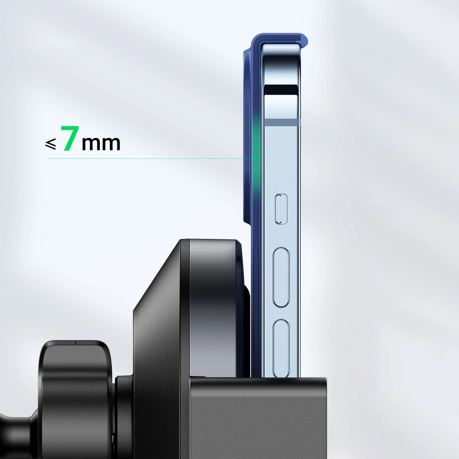 Mbështjellës dhe karikues wireless Ugreen CD256, për makinë, 15W, Qi, i zi