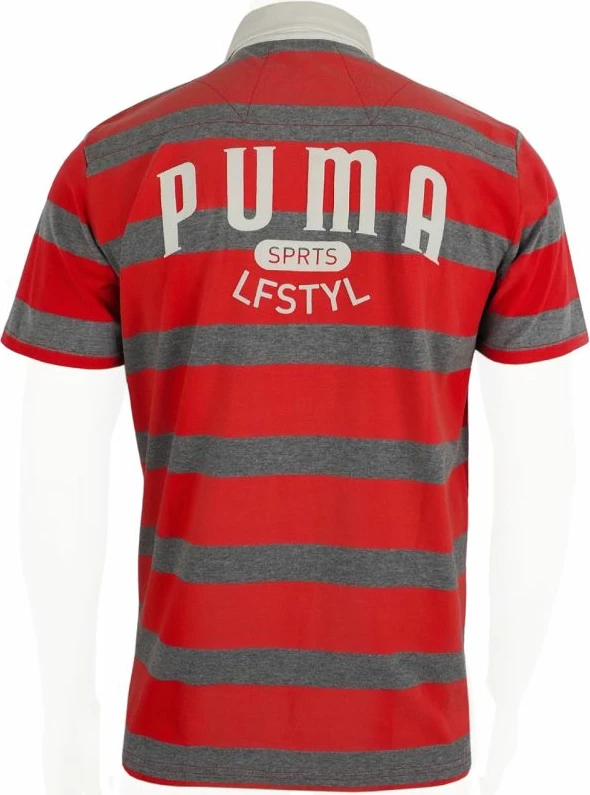 Maicë polo për meshkuj Puma, kuqe-gri