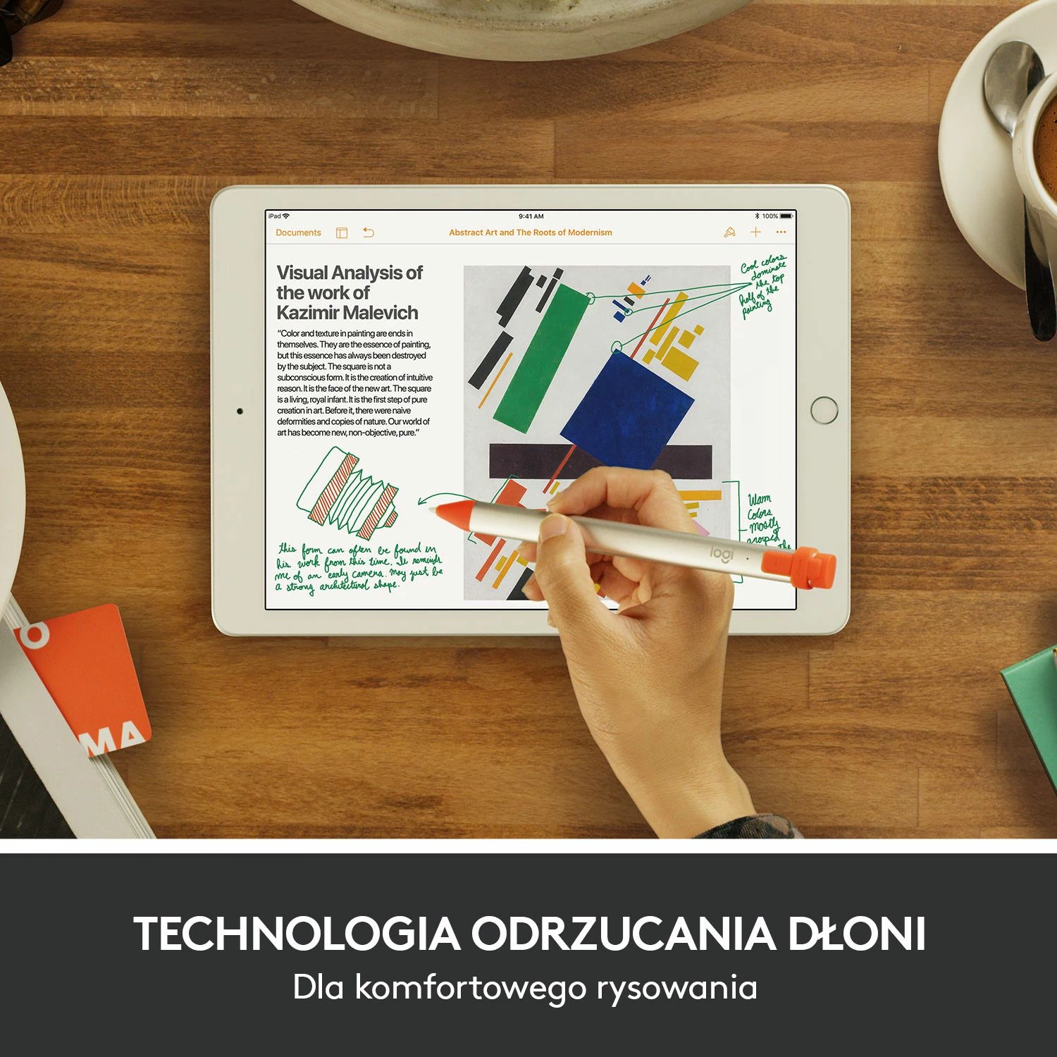 Stilus Logitech Crayon 914-000034, për iPad, Lightning, argjendtë-portokalli