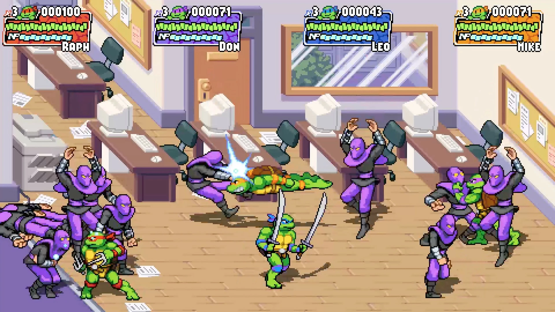 Lojë PC Merge Games Teenage Mutant Ninja Turtles: Shredder's Revenge, DVD-ROM, PEGI 12, set me udhëzues xhepi dhe varëse çelësash
