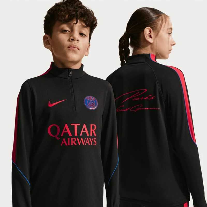 Duks për fëmijë Nike PSG Strike Drill Top Junior II2446-010, i zi