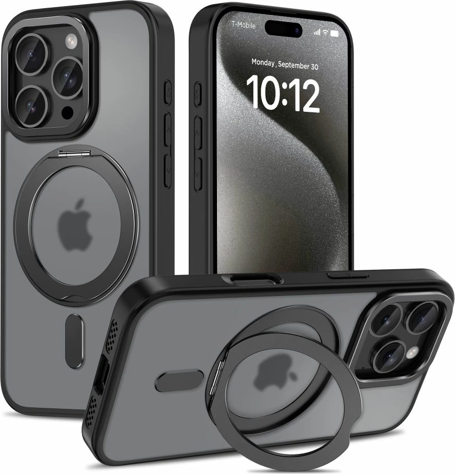Mbështjellës Tech-Protect MagRing MagSafe për iPhone 16 Pro, i zi