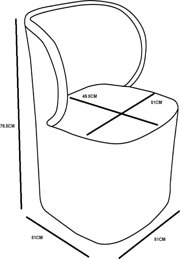 Karrige Nest natyrale, 55x56x76.5
