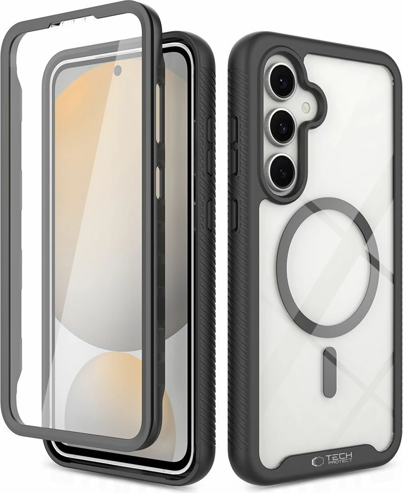 Mbështjellës Tech-Protect Defense MagSafe për Samsung Galaxy S25, i zi