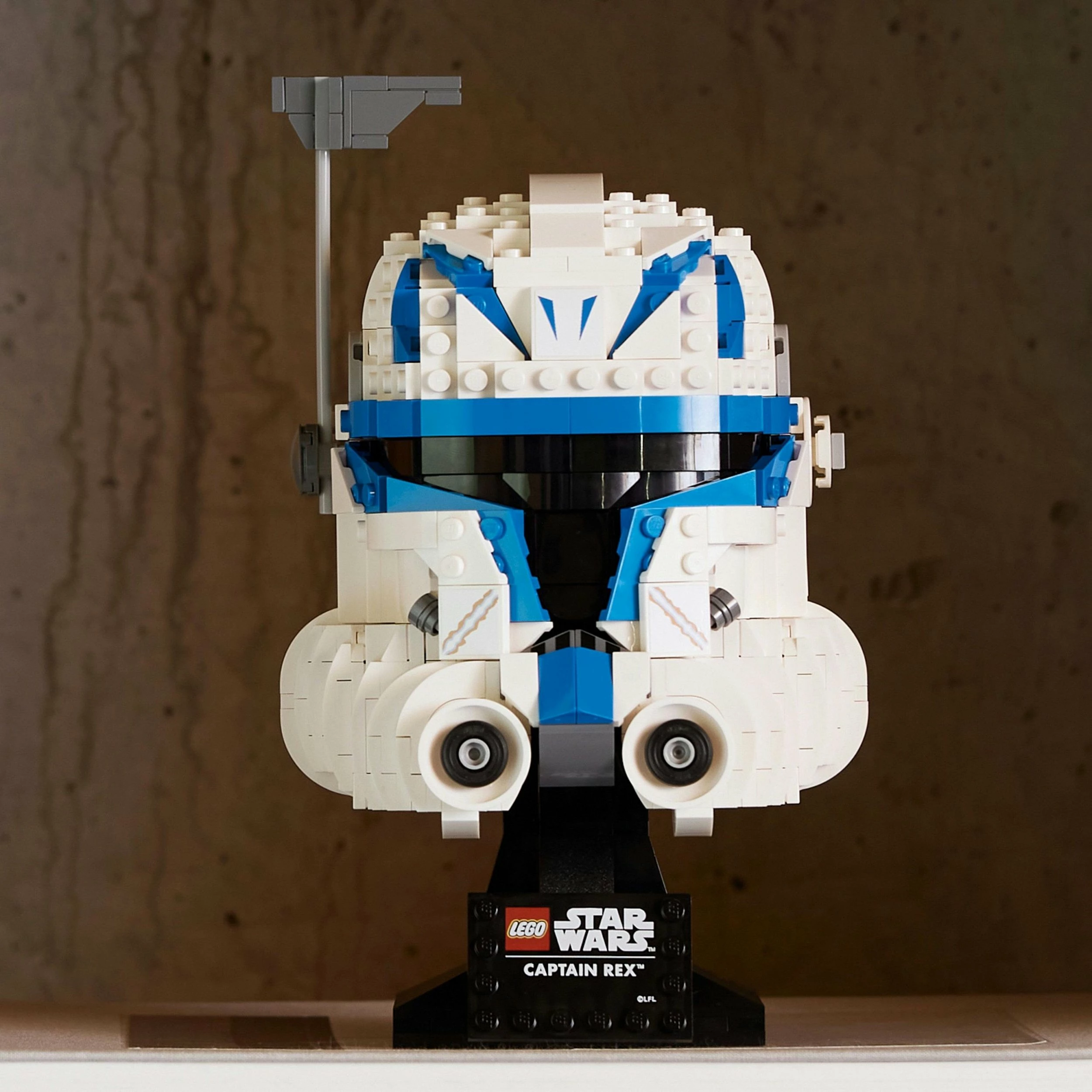 Set ndërtimi LEGO Star Wars Captain Rex Helmet 75349, 854 copë, 18+, bardhë/kaltër