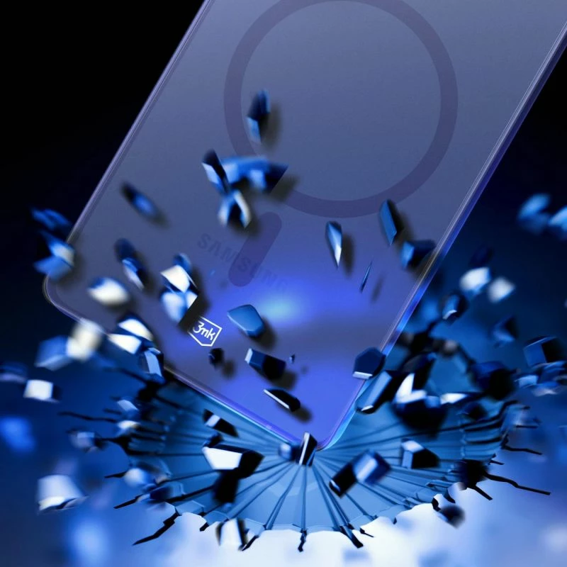 Kapak telefoni 3mk Smoke MagCase për Samsung Galaxy S25 Ultra, kaltër-transparente