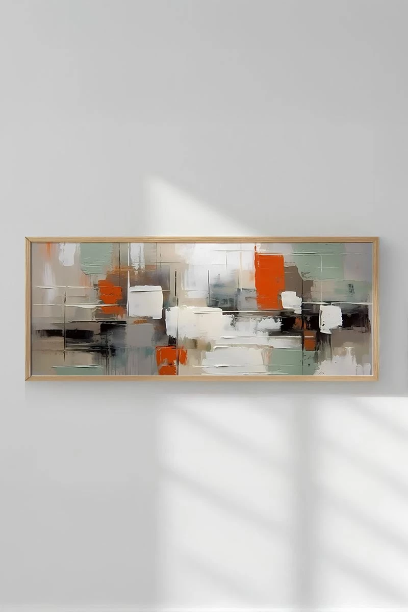 Pikturë dekorative me kornizë, Wallity, Artsmdfyty21-3370, shumëngjyrëshe, 33x70cm