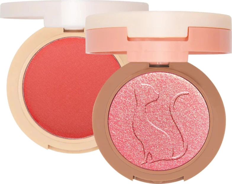 Blush + Highlighter 2 në 1 J.Cat Beauty Piece Of Cake 105 One In A Melon! për femra 12.1g