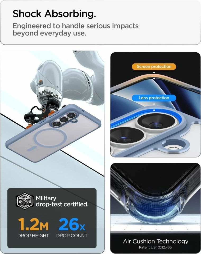 Mbështjellës Spigen Ultra Hybrid MagSafe për Samsung Galaxy S26+, Clear Blue, 1 copë