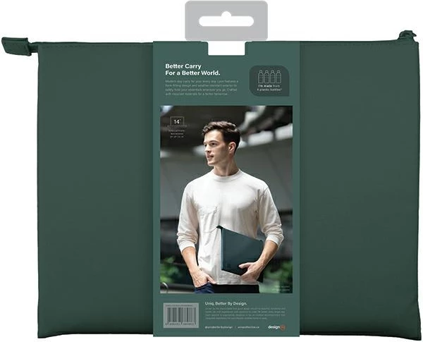 Mbështjellës laptopi UNIQ Lyon Uni000950-0 14" rPET i papërshkueshëm nga uji, i gjelbër