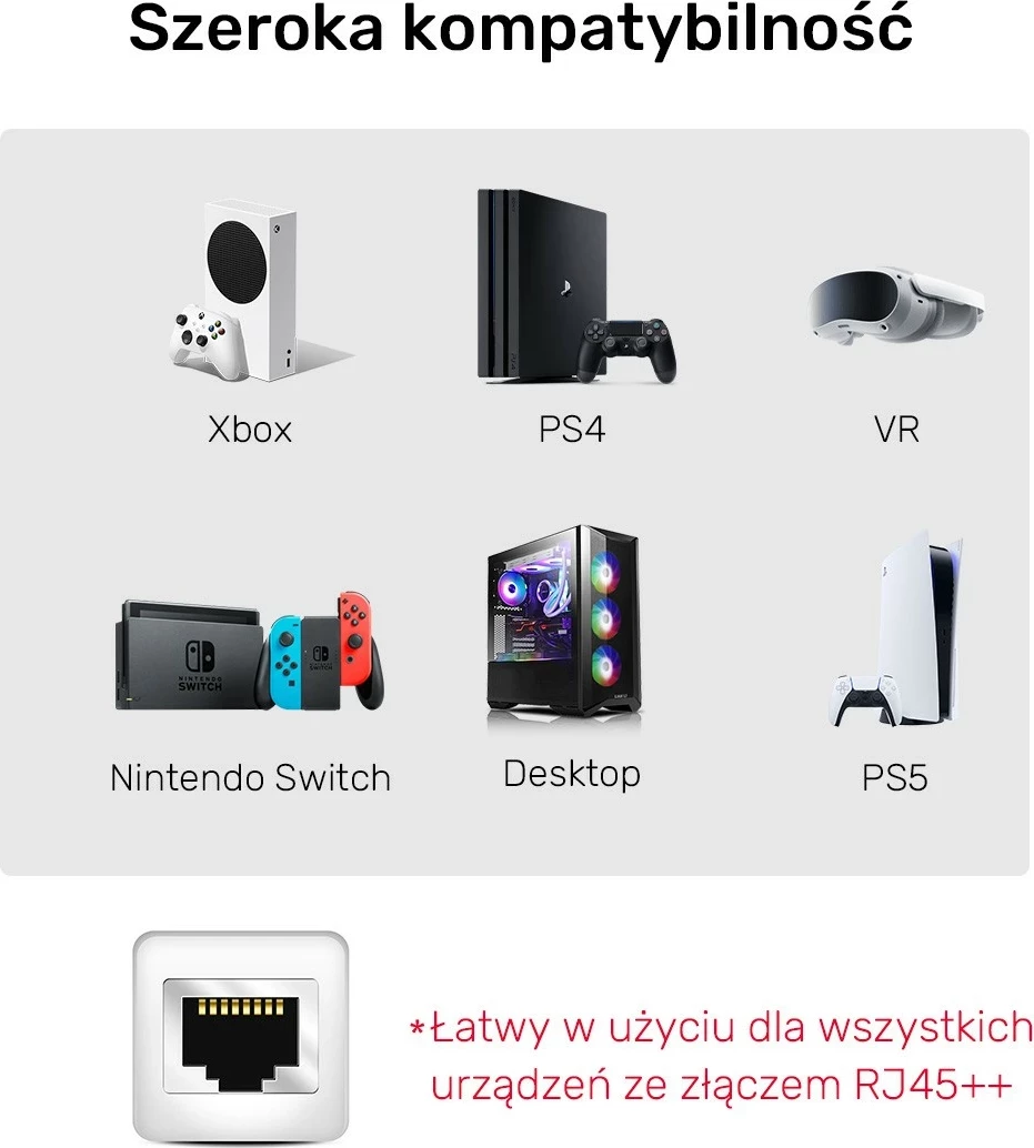 Kabëll Ethernet Unitek Cat.8 RJ-45 LAN 20m, zi-gri