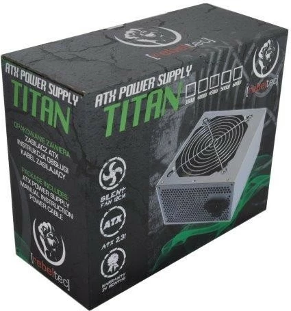 Kasë energjie Rebeltec TITAN 500, ATX 2.31, 500W, e zezë