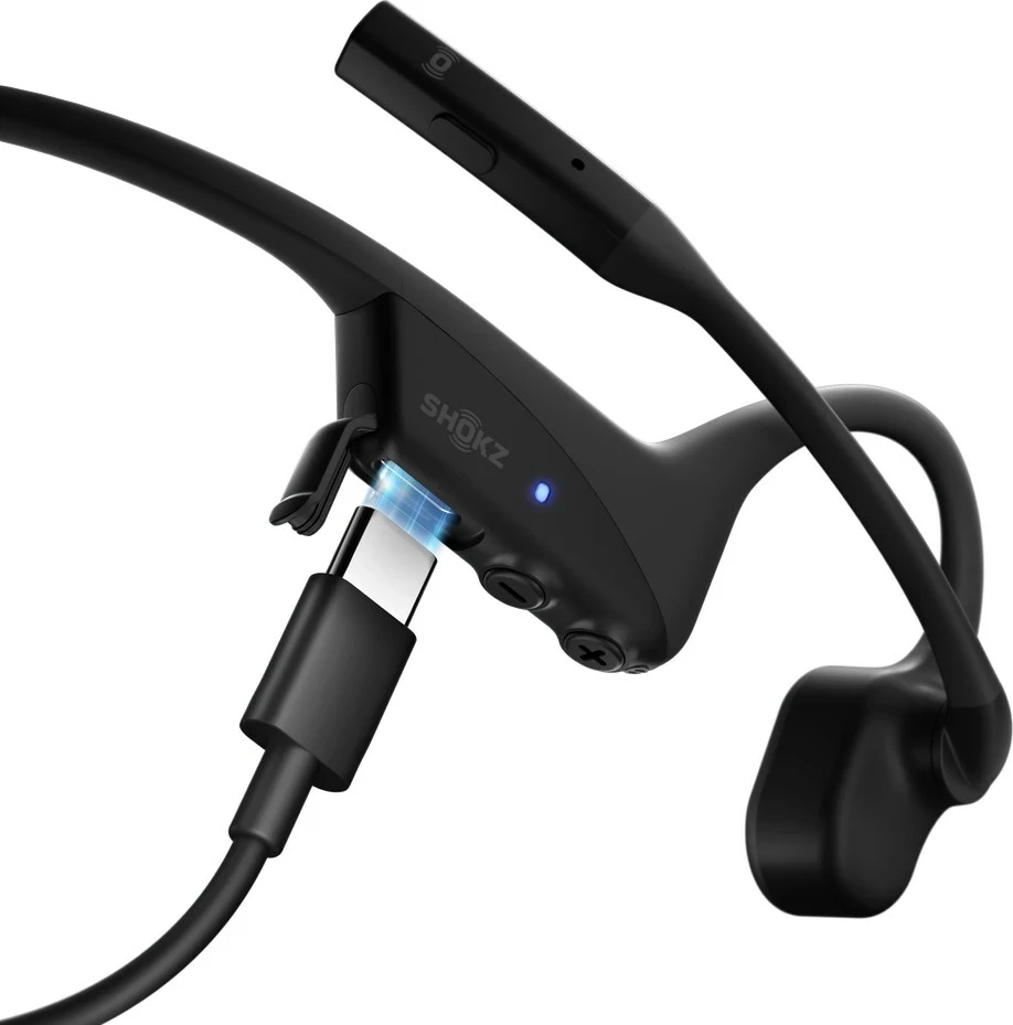 Kufje SHOKZ OpenComm2 UC 2025 Upgrade, Bluetooth, me mikrofon Boom, Ngjyrë e zezë