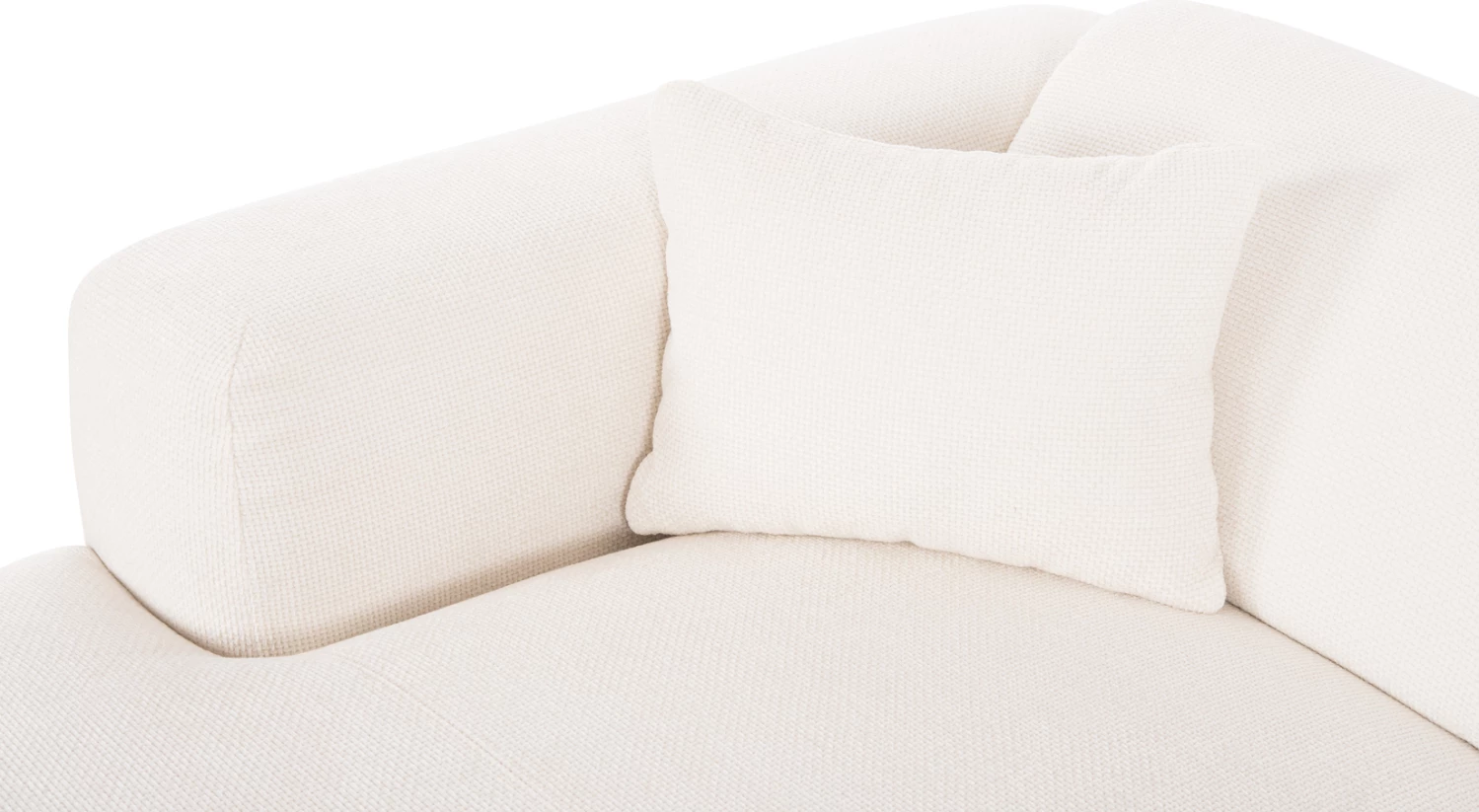 Këndi i divanit BRICKEN FH3275.02L, pëlhurë e bardhë, 110-282x98-160x72H cm