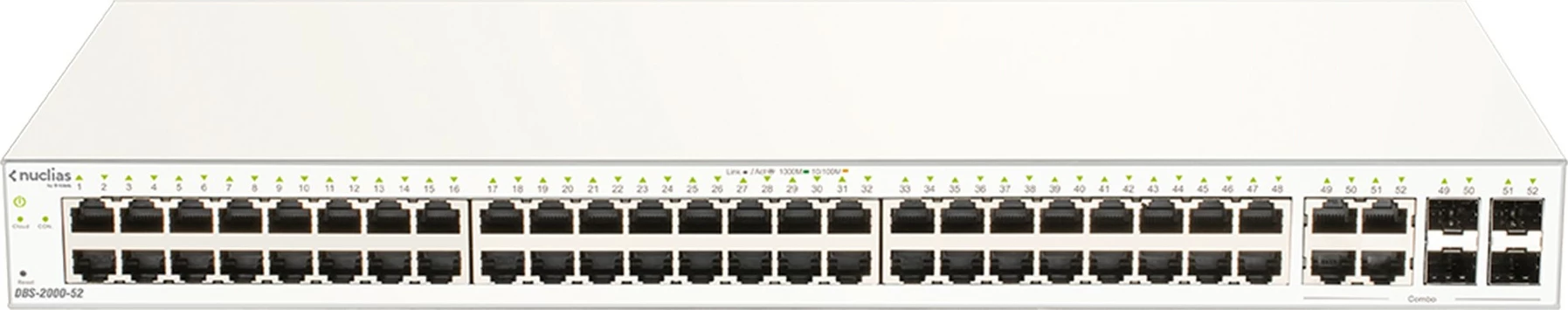 Switch D-Link DBS-2000-52, Managed, 48 porte Gigabit, 4 SFP, rackmount