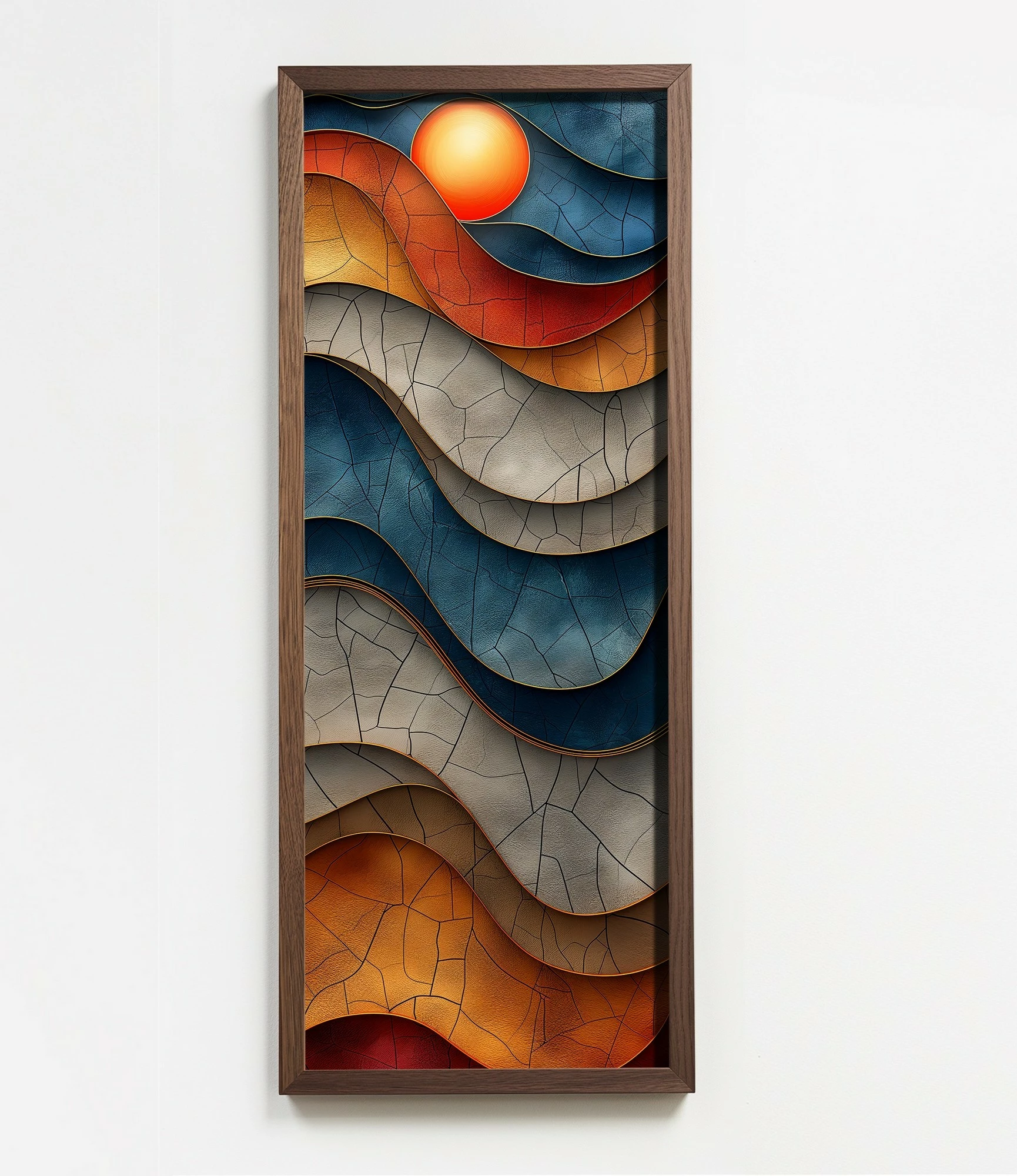 Pikturë dekorative me kornizë MDF, shumëngjyrëshe, Wallity LONG031-S/120-40, 40x120cm