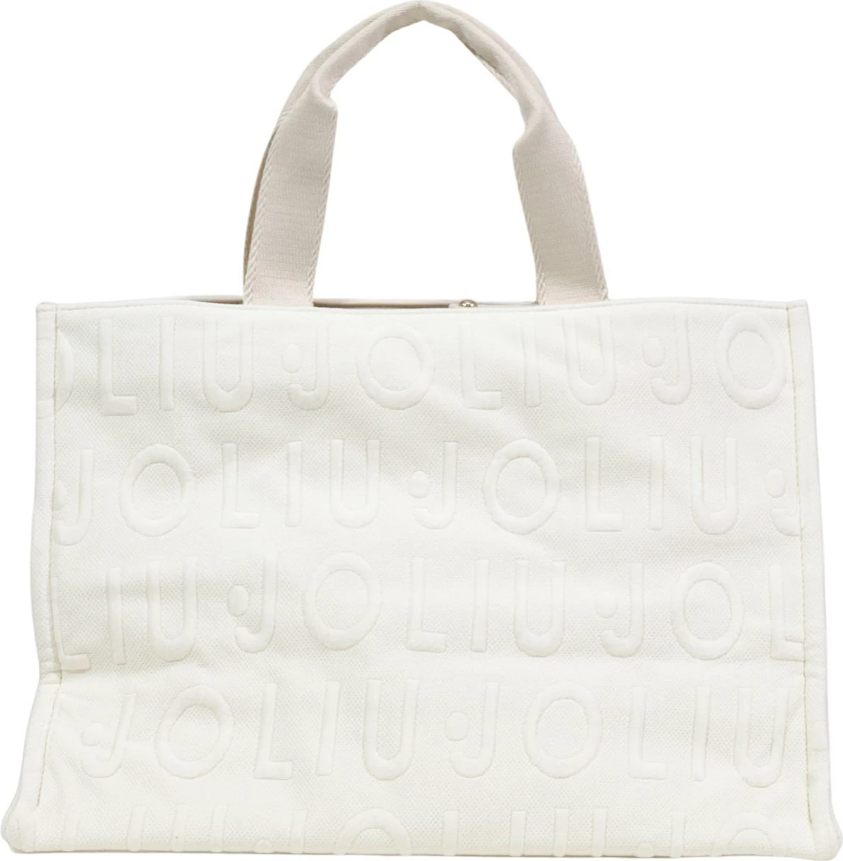 Çantë tote për femra Liu Jo L Tote Logo Bubble 2A6026 T0300, fildishi