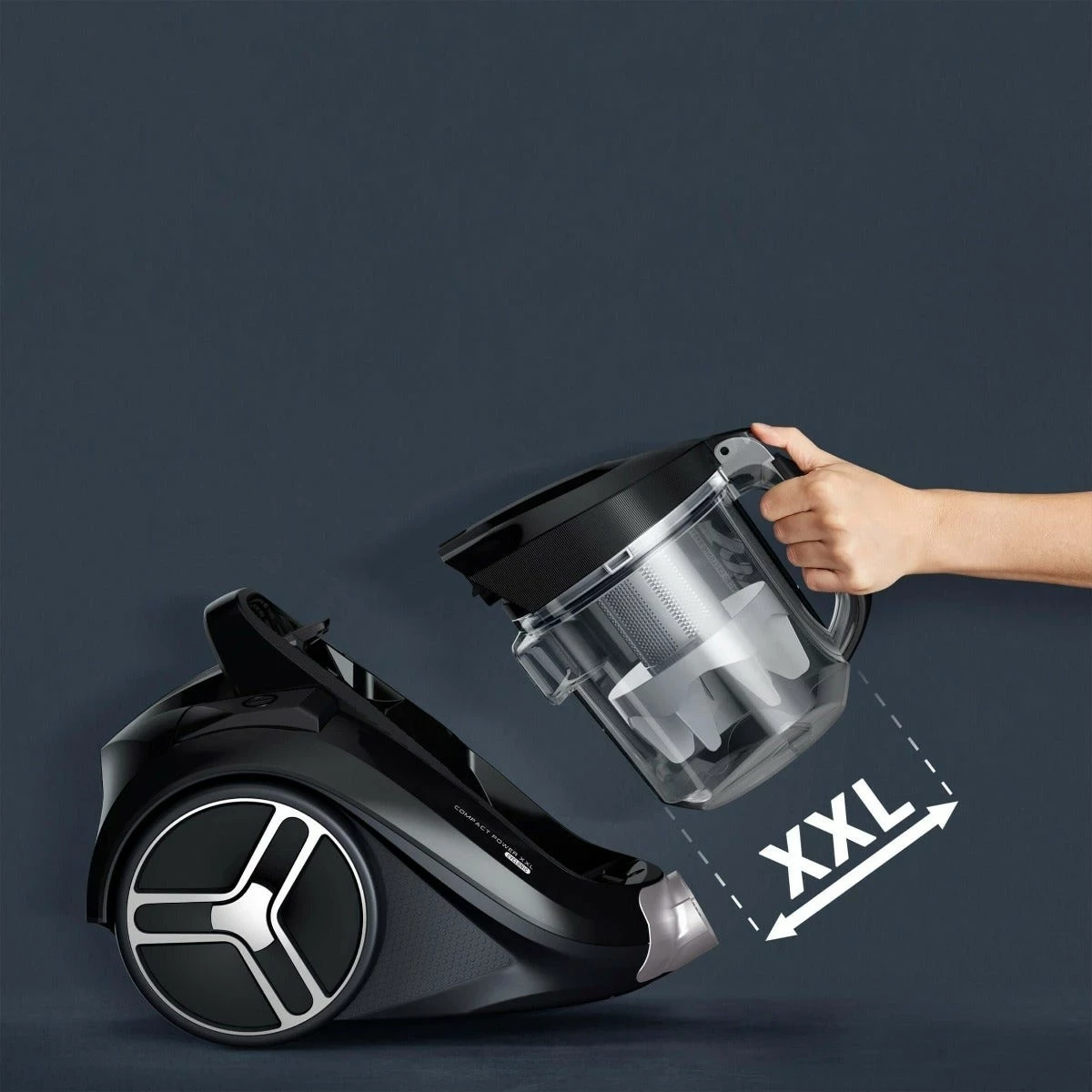 Fshesë me korrent Tefal Compact Power XXL TW4B36, 2.5L, 900W, e zezë