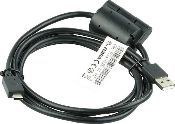 Kabllo USB Zebra CBL-TC2X-USBC-01, USB-A në USB-C, për TC20, e zezë
