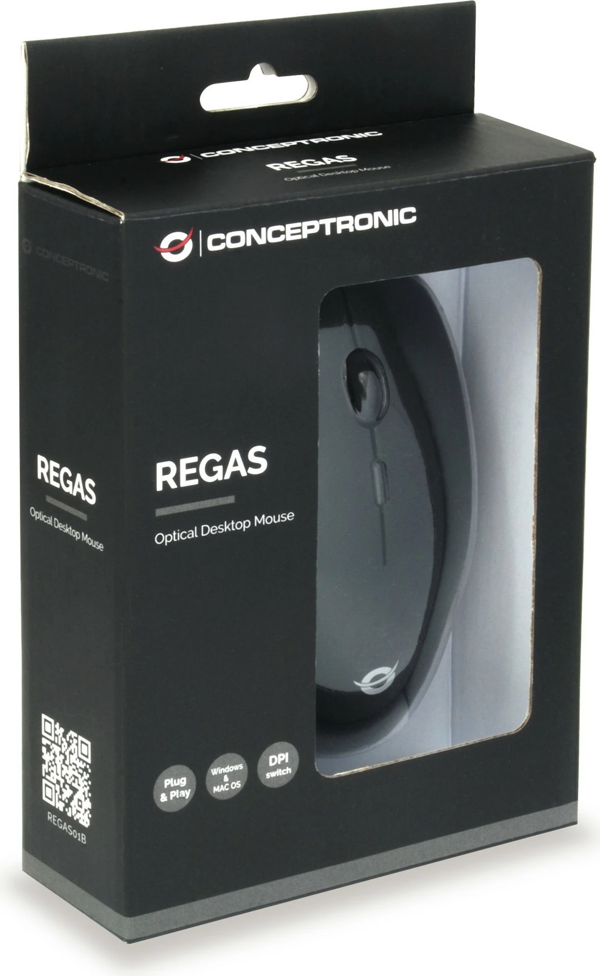 Maus Conceptronic Optical Desktop, 1200 DPI, 4 butona, USB, i zi