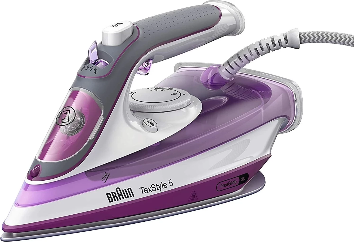 Hekur për hekurosje me avull Braun SI5037VI, 2700W, i vjollcë/bardhë