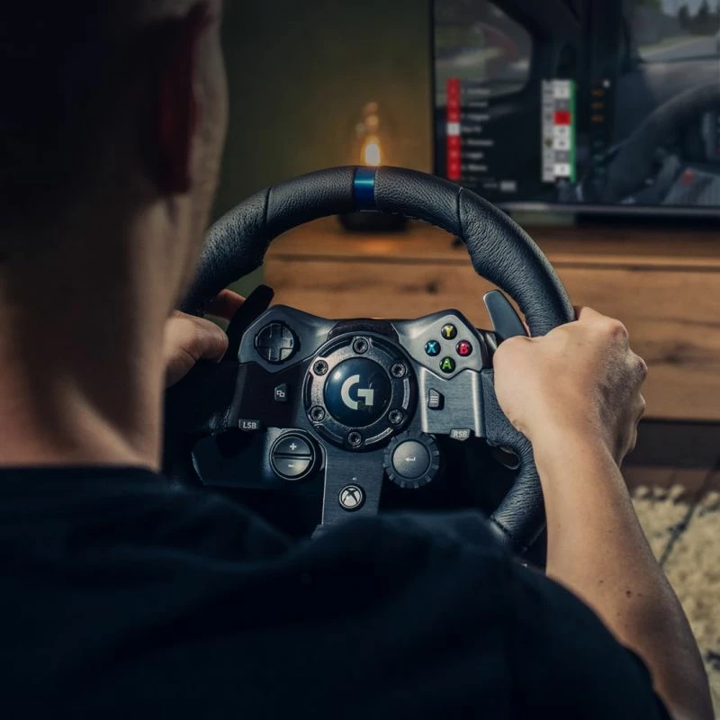 Timon lojrash Logitech për Xbox/PC, i zi