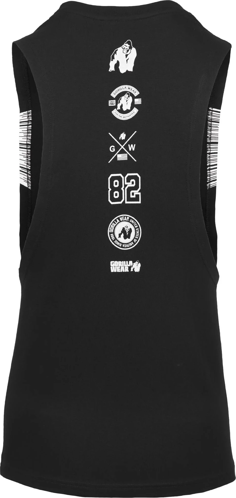 Lopez Drop Armhole Tank Top - Black [Madhësia: 2XL]