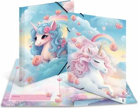 Dosje elastike HERMA Happy Unicorns, A3, karton, shumëngjyrëshe