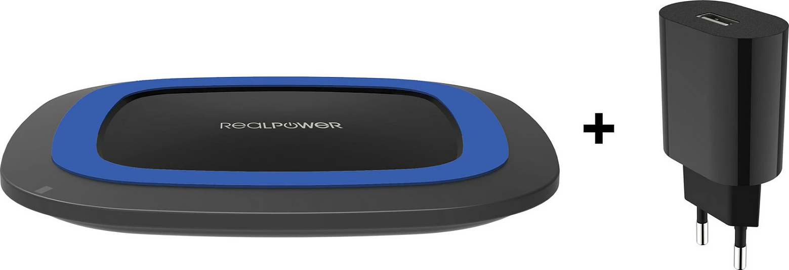 Karikues wireless RealPower FreeCharge-10, 10 W, Micro-USB, 1 m, i zi