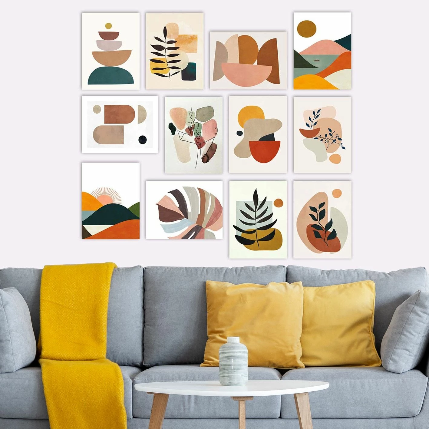 Set pikturash dekorative MDF, shumëngjyrëshe, 12 copë, Wallity, 12MDF02