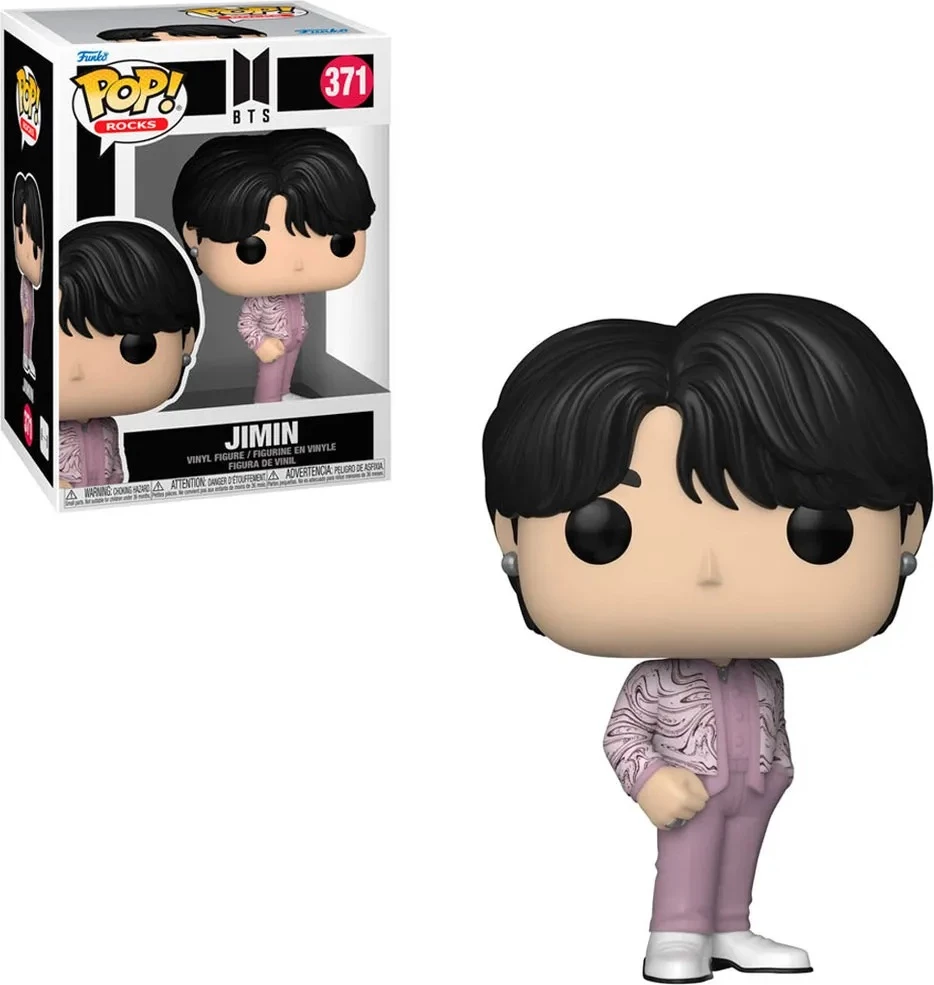 Figurinë koleksionuese Funko POP! Rocks BTS Jimin, vinyl, koleksion KPOP, rozë