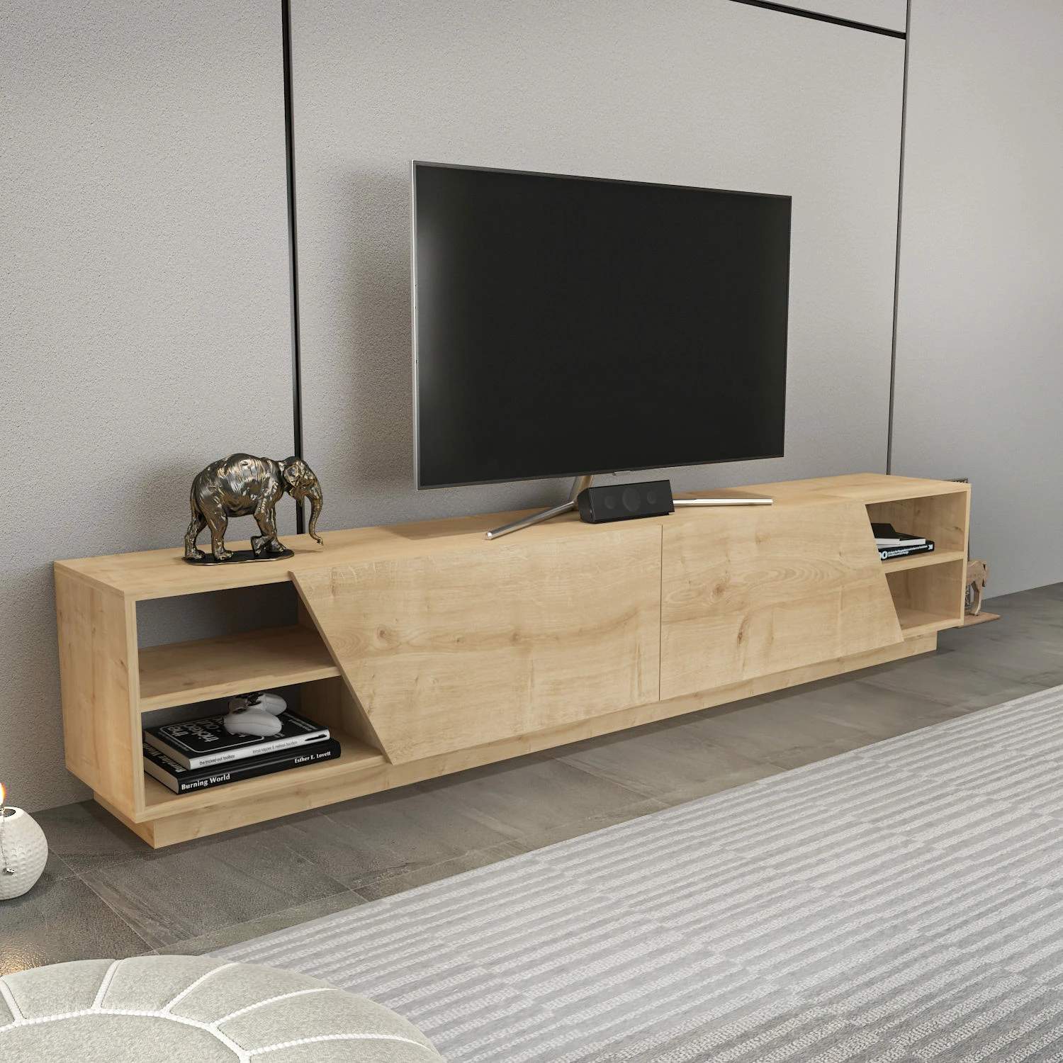 Komodë TV Hanah Home, ngjyrë lisi, Rhodes