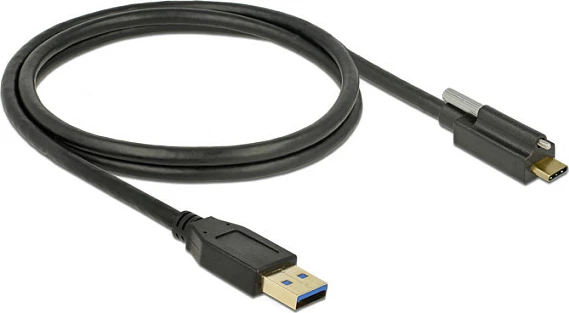 Kabllo USB DeLOCK 83717, USB-A në USB-C, USB 3.2 Gen 2, 1 m, 10 Gbps, e zezë
