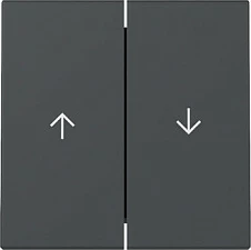 Kapak çelësi GIRA 329428 System 55, dyfish me shigjeta, mat, antracit