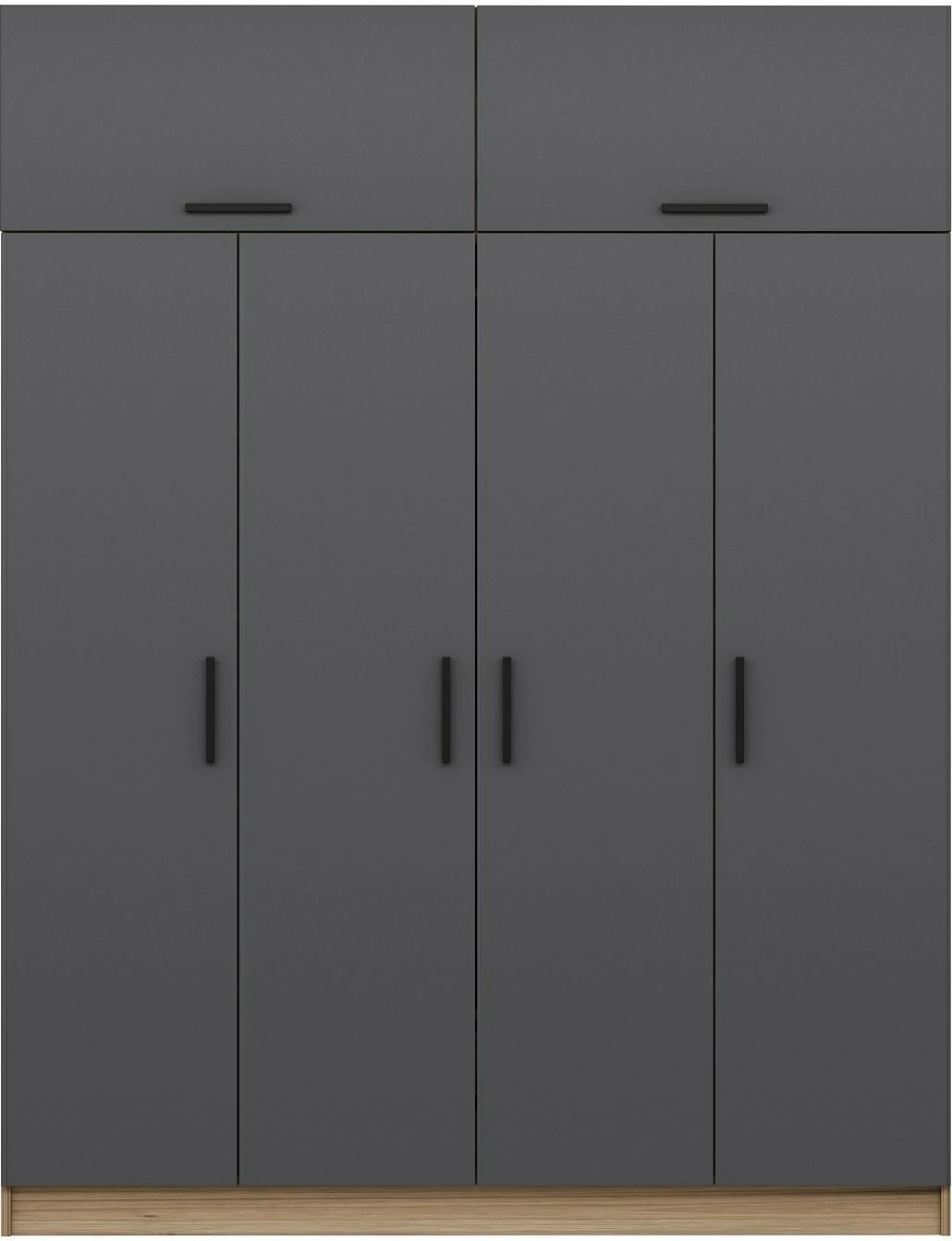 Dollap garderobe Skye Decor, ngjyrë antracit, 7528