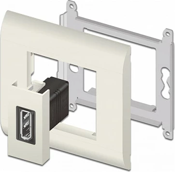 Modul DisplayPort DeLOCK Easy 45, femër, 45 x 22.5 mm, i zi