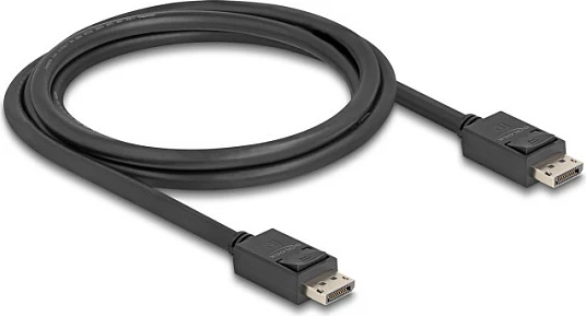 Kabllo DisplayPort DeLOCK 81175, 1.8 m, DP 2.1, 80 Gbit/s, 240 Hz, e zezë