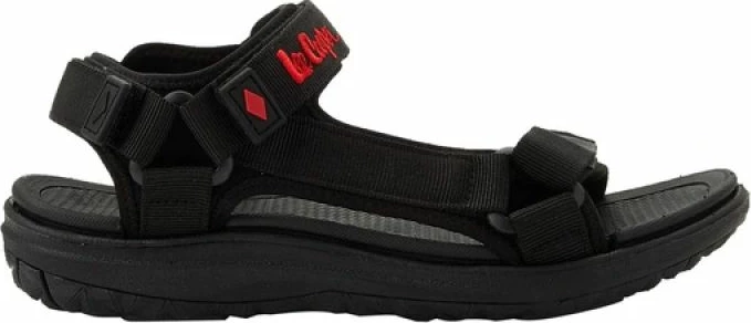 Sandale për femra Lee Cooper me rripa velcro, të zeza