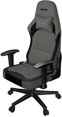 Karrige gaming, Natec Fury, Shinai S8 NFF-2360, pëlhurë e frymëmarrshme, krahë të rregullueshëm, jastëk lumbal dhe qafe, gri