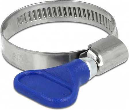 Kapëse zorre DeLOCK 400 SS, 25-40 mm, set 5 copë, inox, blu