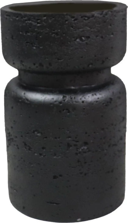 Mbajtës qirinjsh INGER, polirezine, i zi, 9x9x15cm