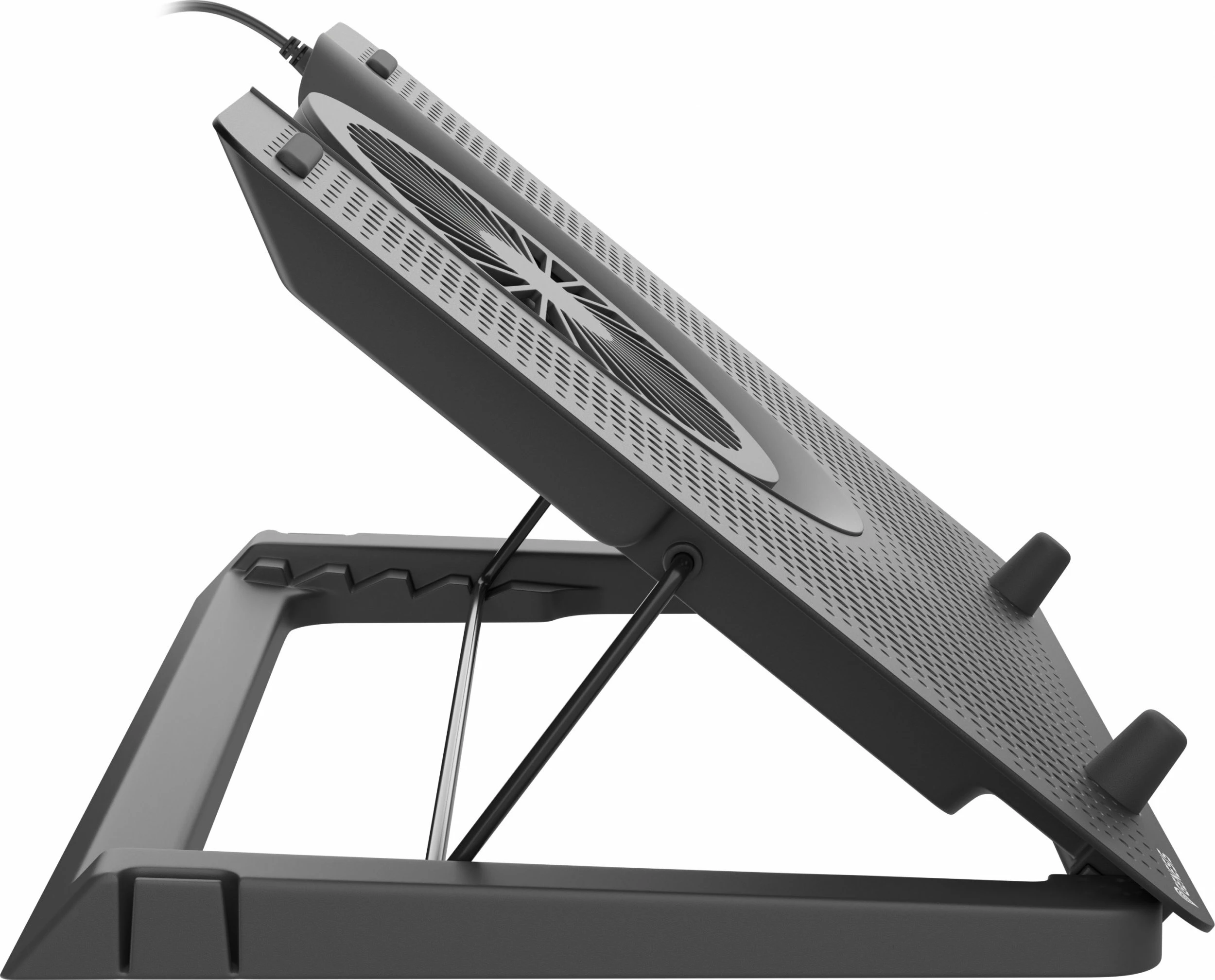 Mbajtëse ftohëse për laptop Genesis Oxide 550 NHG-1411, deri 17.3\", 5 ventilatorë, LED, USB 2.0 hub, e zezë