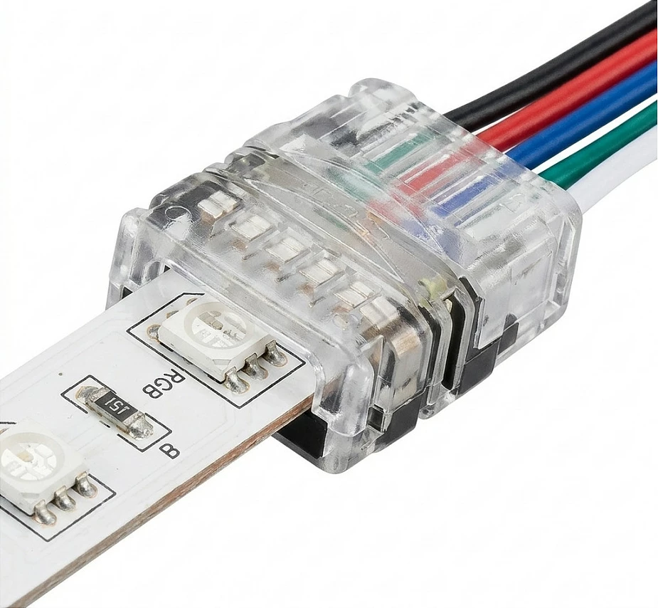 Konektor për shirit LED Synergy21 Easy Connect 12mm RGBW, strip-në-kabllo