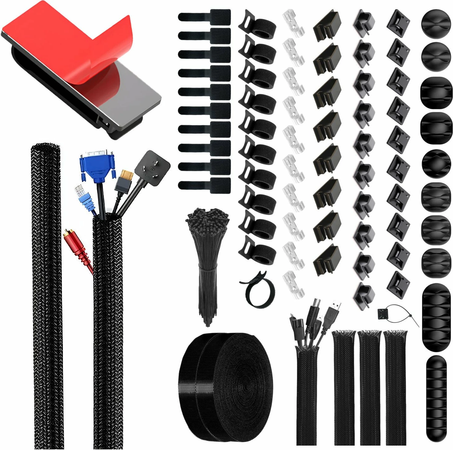 Set organizimi kabllosh Mozos CM-SET 173 copë, i zi