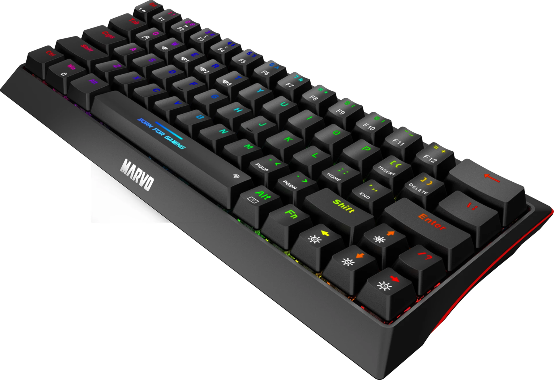 Tastierë mekanike wireless Marvo KG962W 60% RGB, e zezë