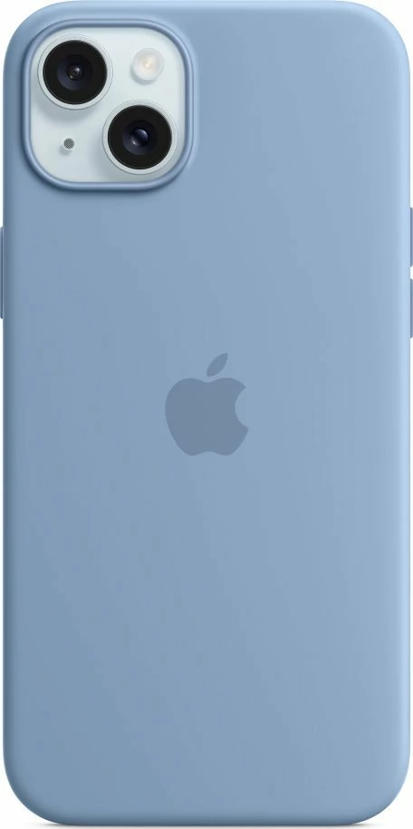 Mbështjellës Apple Silicone Case with MagSafe MT193ZM/A për iPhone 15 Plus 6.7", Winter Blue