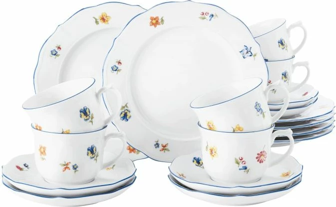 Set kafeje porcelani Seltmann Sonate Nostalgia për 6 persona, i bardhë