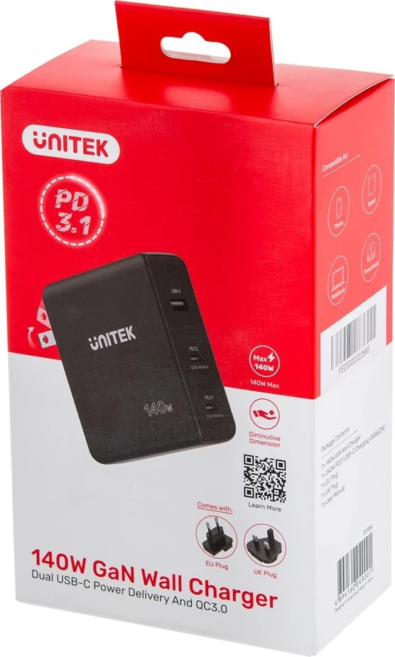 Mbushës për pajisje celulare UNITEK P1115A, i zi