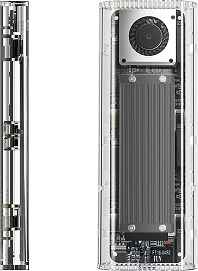 Kasë Orico TCM2-G20 për SSD M.2 NVMe, USB-C 3.2, 20Gbps, Silver/Transparent